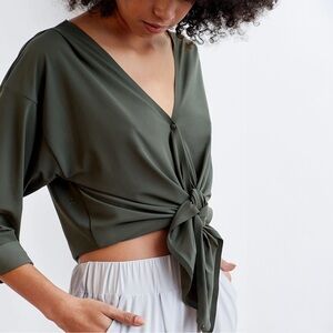 Aday - That's A Wrap Top - Moss